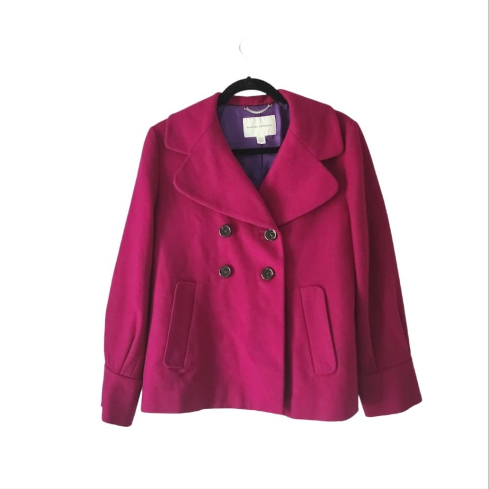 Banana Republic Pink Pea Coat